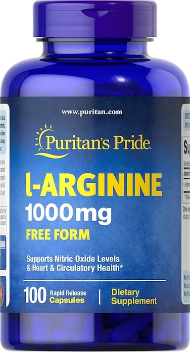 Puritan's Pride L-arginine 1000mg Capsules, 100 Count