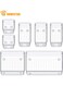 7 Pieces Clear Plastic Drawer Organizer Set, 4-Size Versatile Bathroom and Vanity Desk Organizer Trays for Makeup, Bedroom, Kitchen and Office
