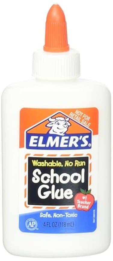 Elmer's Washable No Run School Glue, 4 Ounces, White and Dries Clear