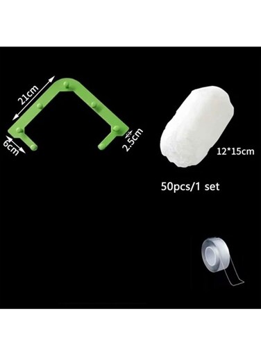 Sink Filter Mesh With Rack Set Green/Clear/White