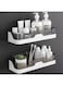 MIXDE 2-Pack Shower Caddy, Separable Shower Organizer with 4 Pieces of Adhesives,No Drilling Double Layer Shower Shelf, Used for Bathroom and Kitchen (Grey)
