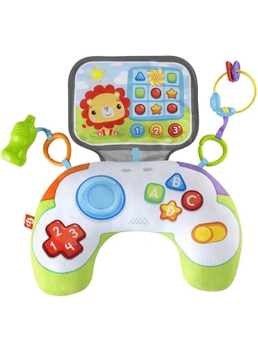 Fisher-Price Littlest Gamer Tummy Wedge, Sensory Tummy Time Baby Toy