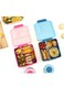 Lunch Box Jumbo1600ml with 290ml Food Jar, Spoon &amp; Fork Set - Pink