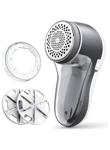 X spring Fabric Shaver, Electric Lint Shaver with 6-Leaf Blades, Lint Remover for Clothes with USB Rechargeable, Sweater Shavers to Remove Pilling for Clothing, Fuzz, Lint Ball, Couch, Furniture