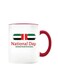 Ceramic Mug for UAE National Day or Flag day Celebration and events Two Tone Red (Design 2)