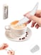 Life Latte Art Pen, White Spice Pen Electric Coffee Pen for Latte &amp; Food DIY, Works with Cinnamon, Salt, White sugar, Fine Coffee Grinds, Powered by Battery