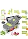 Vegetable Chopper, Pro Onion Chopper, Multifunctional 13 in 1 Food Chopper, Kitchen Vegetable Slicer Dicer Cutter, Veggie Chopper With 8 Blades, Carrot and Garlic Chopper