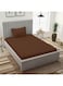 Single Bed Sheet Set with 1 Pillowcase 50&Atilde;&mdash;75cm 100% Microfiber Sateen 155&Atilde;&mdash;240cm Flat Sheet 1cm Stripe Soft Twin Bed Sheet Set for Hotels &amp; Home Brown