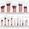 BS-MALL Makeup Brushes Premium Synthetic Foundation Powder Concealers Eye Shadows Makeup 14 Pcs Brush Set Rose Golden