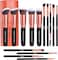 BS-MALL Makeup Brushes Premium Synthetic Foundation Powder Concealers Eye Shadows Makeup 14 Pcs Brush Set Rose Golden
