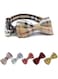 Cat Collar Breakaway BowTie and Bell with Adjustable collar Bell, Safe Durable, Removable BowTie, Great for kittens, cats, and small dogs (Brown, Single)