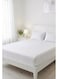Cotton 3-Piece Microfiber Double Fitted Sheet Set &acirc;&euro;&ldquo; White Striped 150 x 200 cm with Full Elastic &amp; 2 Pillowcase