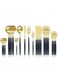 30-Piece Stainless Steel Cutlery Set Kitchen Utensil Set Western Tableware Suitable For Home Kitchen Restaurant Hotel Party Dining Picnic Dining Exquisite Packaging Gift Black/Gold