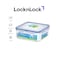 LocknLock 870ml Square Airtight Food Container with Tray &ndash; BPA-Free, Microwave, Freezer, and Dishwasher Safe
