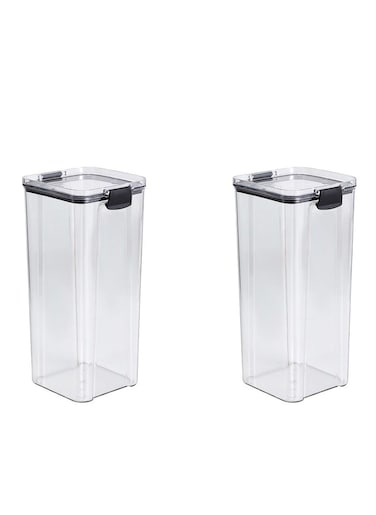 Set of 2 pieces 1800ML Airtight Food Storage with Lid, Double Sealed Thick storage Jar, Leak Proof, Easy to Clean, BPA Free, Kitchen and Other Storage