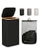 ANTOLE Large Laundry Hamper，110L Waterproof Laundry Basket,Collapsible clothes hampers for laundry lid with Removable Inner Bag for Towels Toys, for Clothes Toys in Dorm Bedroom Bathroom (Black)