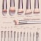 BS-MALL Makeup Brush Set 18 Pcs Premium Synthetic Foundation Powder Concealers Eye shadows Blush Makeup Brushes with Black Case Pink