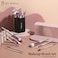 BS-MALL Makeup Brush Set 18 Pcs Premium Synthetic Foundation Powder Concealers Eye shadows Blush Makeup Brushes with Black Case Pink