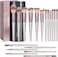 BS-MALL Makeup Brush Set 18 Pcs Premium Synthetic Foundation Powder Concealers Eye shadows Blush Makeup Brushes with Black Case Pink