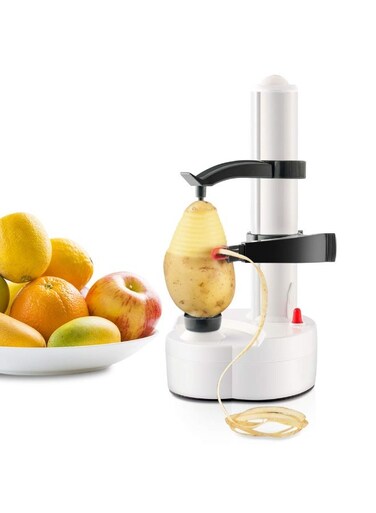 Automatic Stainless Steel Electric Potato Peeler, Automatic Rotating Fruit and Vegetable Cutter, Kitchen Peeling Tool, Suitable for Fruits and Vegetables
