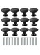 12 Pcs Vintage Black Knobs Handle Pulls 30mm Round Knobs for Cabinet Drawer Kitchen Bathroom Cupboard