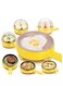 Electric Multi Functional Fry Pan with 7 Pieces Egg Steamer 350 Watts (Yellow)
