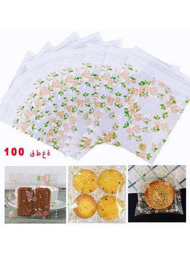 Self Adhesive Cookie Bags, Plastic Clear Treat Bags Sealable Candy Bags For Packaging Candy Cookies Bakery Party Favor Gift Giving, Small Bags For Cookies, Sweets, Jewelry (100PCS, 3.9 x 3.9")