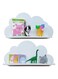 Cloud Shelves for a Children&acirc;&euro;&trade;s Nursery Floating Shelf Design (Pair - 2X Shelves) Shelving Child's Bedroom Themed Boy/Girl - Available in White, Grey, Blue or Pink (white)