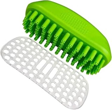 Pet Bath Soft Rubber Bristle Clean Brush Grooming Tool for Shampoo and Massage Dogs and Cats with Short or Long Hair