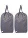 Azonee Washable Travel Laundry Bags (2 Pack) - Heavy Duty Drawstring Laundry Bag with Handles,27.5x34.5 in,Fits Laundry Baskets/Hampers,Holds Up to 3 Loads,Hamper Dorm Laundry Basket for College,Grey