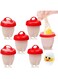 Excefore Egg Boiler Set,6 Pieces Egg Cooker Egg Boiler without Shell Silicone Egg Cup,Mini Portable Quick Egg Cooking Cup Steamed Kitchen Tools For Breakfast