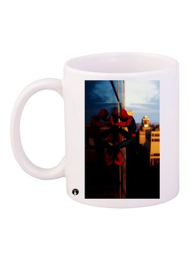 Spiderman Printed Coffee Mug White/Blue/Red