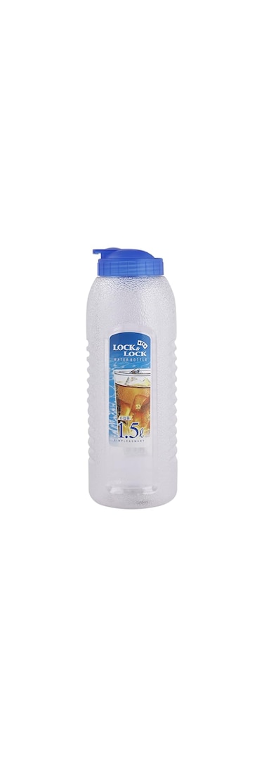 LocknLock HAP731 Aqua Water Bottle, Clear/Blue, 1.5 Liters
