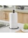 Blue Coral Desktop Roll Paper Holder Kitchen Vertical Paper Holder Stainless Steel Paper Towel Holder for Kitchen Countertop Black (Black)