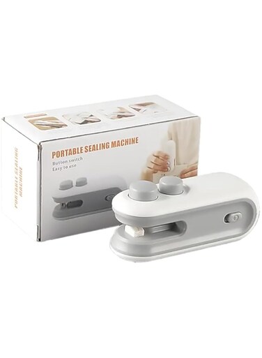 Bag Sealer and Cutter Mini Portable, Compact Heat Seal and Cut, Easy To Use and Store, (White)