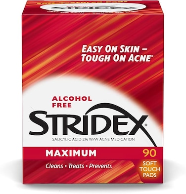 Stridex Maximum Strength Medicated Pads Container - 90-Count, Pack of 3