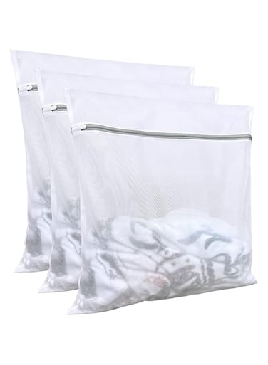 Durable Honeycomb Mesh Laundry Bags for Delicates, Reusable Exquisite Laundry Bags(3Pcs,24 X 24inch)