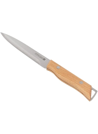 Royalford 5" Utility Knife RF12095 Stainless Steel Blades with Wooden Handle Food Grade Dishwasher Safe Kitchen Tool