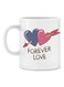 Forever Love Printed Mug White/Grey/Pink
