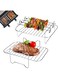 VAODO Air Fryer Accessories Set, Air Fryer Rack Set of 2, Skewer Rack with 4 Stainless Steel Grilling Pins, Stackable Metal Stand,for Barbecue, Oven, Air Fryer