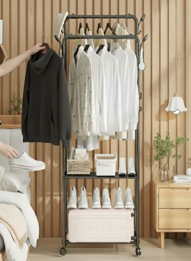 Clothes Drying Stand Space Saving Laundry Rack Durable Drying Rack Foldable Clothes Dryer for Indoor Outdoor Use