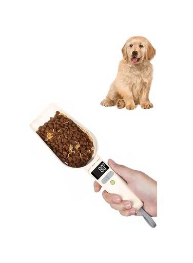 NALACAL Pet Food Measuring Scoop Scale, Pet Food Digital Weighing Spoon, Precise Dog Food Electronic Scooper with LCD Display, Multi-Function Spoon Scale for Coffee Baking Cooking Kitchen Pets Food
