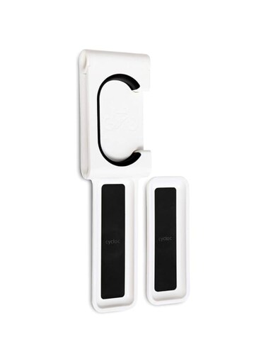 Cycloc Endo - Wall Mount Bike Storage Rack &ndash; Vertical Wheel Hung Cycle Storage - White