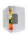 ROSEBIBI Mini Portable Compact Personal Fridge Cools &amp; Heats, 4 Liter Capacity Chills Six 12 oz Cans, 100% Freon-Free &amp; Eco Friendly, Includes Plugs for Home Outlet &amp; 12V Car Charger, White