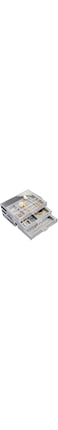 XYKILYJewellery Box For Women With 3 Drawers, Velvet Jewellery Organiser For Earring Bangle Bracelet Necklace And Rings Storage Clear Acrylic Jewellery Box Earring Holder (24x13x10cm, A-Grey)