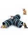 Nyganmelloz Cat Tunnel 3-Ways Collapsible Cat Toys Rabbit Toys for Indoor Amusement Pet Tunnel with Suspended Ball For Puppy Kitten Rabbits Guinea Pig blue