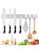 Magnetic Knife Holder for Wall Ninonly 30 CM Magnetic Knife Strip Self Adhesive with 3 Hooks Stainless Steel Magnetic Kitchen Knife Holder Self-Adhesive Glue for Knives, Utensils and Tools