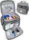 capacity medicine box, layered home first aid kit, portable fabric storage bag, home travel medicine bag, large size