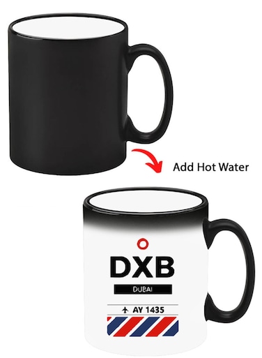 Color Changing Heat Sensitive Ceramic Mug, Image Revealed When HOT Liquid is Added! DXB Airport