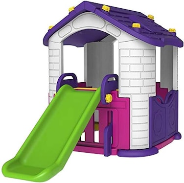 Playhouse With Slide For Kids - Purple CHD-351,Size 108 x 108 x 119 cm
